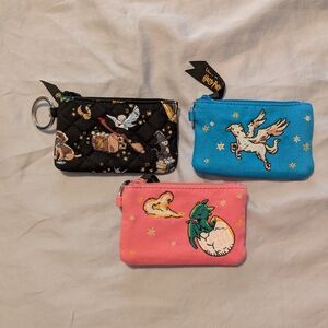 Vera Bradley Harry Potter Friends At Hogwarts Set Of Zip ID Card Cases